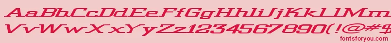 Wideg Font – Red Fonts on Pink Background