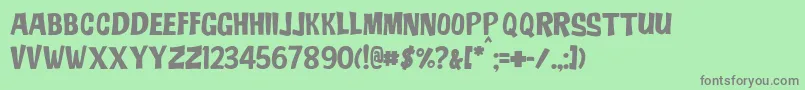 JmhAdo Font – Gray Fonts on Green Background