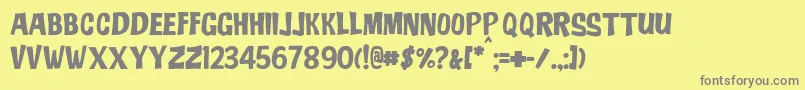 More about JmhAdo Font JmhAdo Font – Gray Fonts on Yellow Background