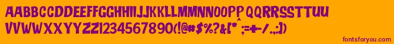 JmhAdo Font – Purple Fonts on Orange Background