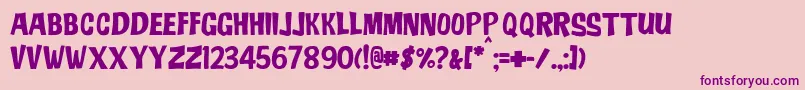JmhAdo Font – Purple Fonts on Pink Background