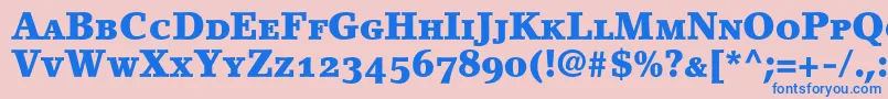 LinoletterBlackSmallCapsOldstyleFigures Font – Blue Fonts on Pink Background