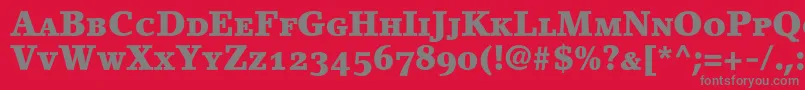 LinoletterBlackSmallCapsOldstyleFigures Font – Gray Fonts on Red Background