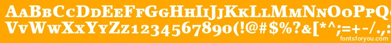 LinoletterBlackSmallCapsOldstyleFigures Font – White Fonts on Orange Background