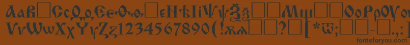 Izhitsactt Font – Black Fonts on Brown Background