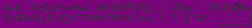 Izhitsactt Font – Black Fonts on Purple Background