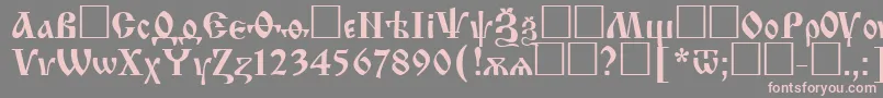 Izhitsactt Font – Pink Fonts on Gray Background
