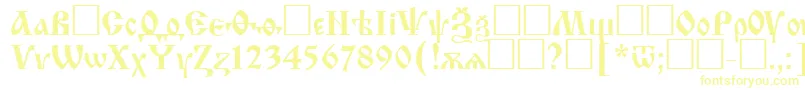 Izhitsactt-Schriftart – Gelbe Schriften
