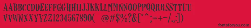Horseshoes Font – Black Fonts on Red Background