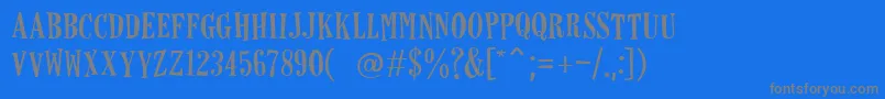 Horseshoes Font – Gray Fonts on Blue Background