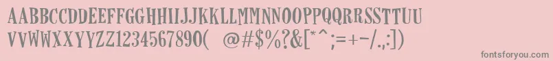 Horseshoes Font – Gray Fonts on Pink Background