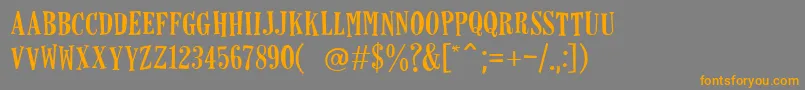 Horseshoes Font – Orange Fonts on Gray Background