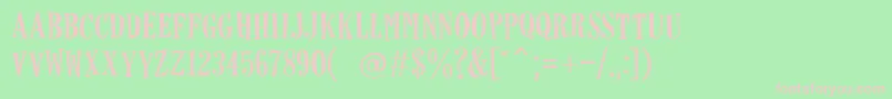 Horseshoes Font – Pink Fonts on Green Background