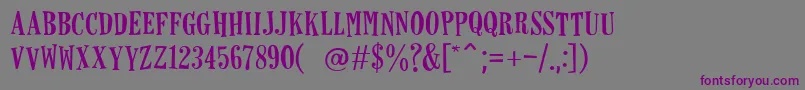 Horseshoes Font – Purple Fonts on Gray Background