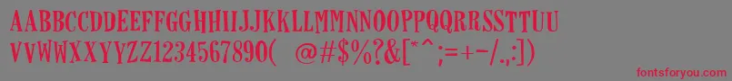 Horseshoes Font – Red Fonts on Gray Background