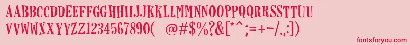 Horseshoes Font – Red Fonts on Pink Background
