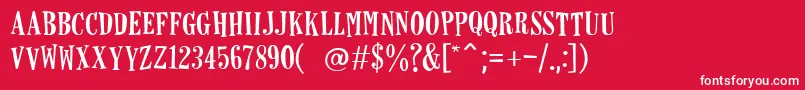 Horseshoes Font – White Fonts on Red Background