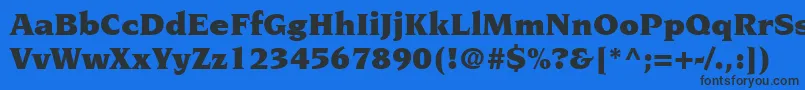 Czcionka TridentBlackSsiBlack – czarne czcionki na niebieskim tle