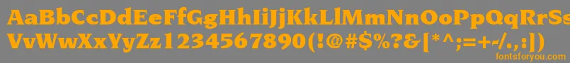 Czcionka TridentBlackSsiBlack – pomarańczowe czcionki na szarym tle
