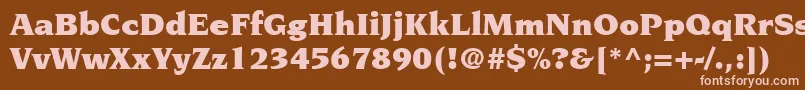 TridentBlackSsiBlack Font – Pink Fonts on Brown Background