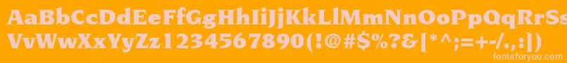 TridentBlackSsiBlack Font – Pink Fonts on Orange Background