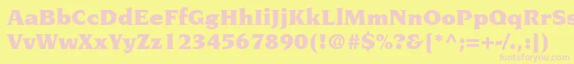 TridentBlackSsiBlack Font – Pink Fonts on Yellow Background