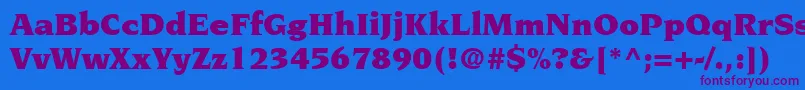 TridentBlackSsiBlack Font – Purple Fonts on Blue Background