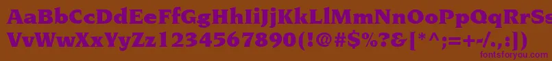 TridentBlackSsiBlack Font – Purple Fonts on Brown Background