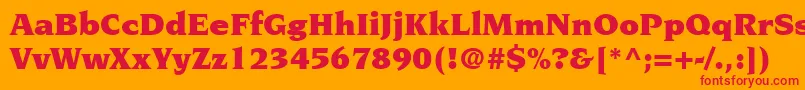 TridentBlackSsiBlack Font – Red Fonts on Orange Background