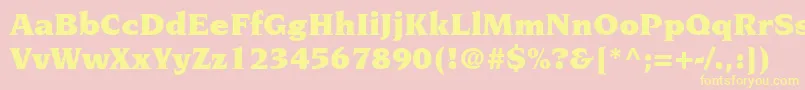 TridentBlackSsiBlack Font – Yellow Fonts on Pink Background