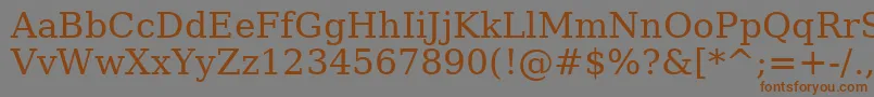 BitstreamVeraSerifRoman Font – Brown Fonts on Gray Background