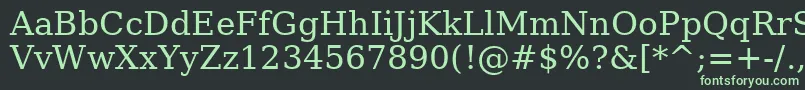 BitstreamVeraSerifRoman Font – Green Fonts on Black Background