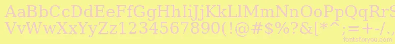 BitstreamVeraSerifRoman Font – Pink Fonts on Yellow Background