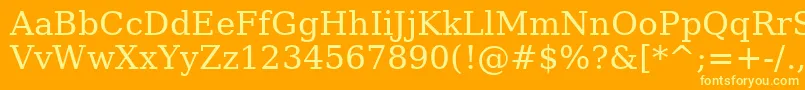 フォントBitstreamVeraSerifRoman – オレンジの背景に黄色の文字