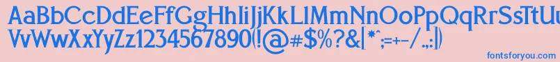 Eboracum Font – Blue Fonts on Pink Background