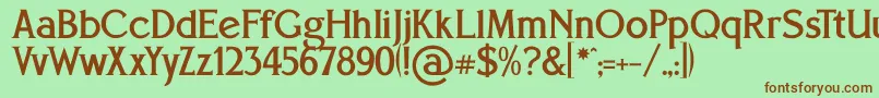 Eboracum Font – Brown Fonts on Green Background