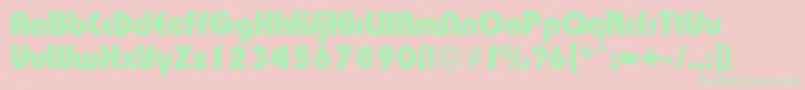 ExpressaserialHeavyRegular Font – Green Fonts on Pink Background