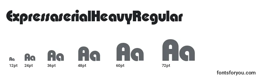 Размеры шрифта ExpressaserialHeavyRegular
