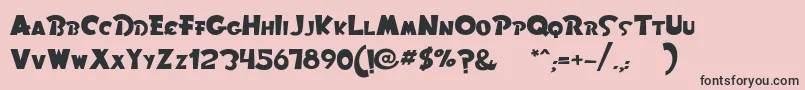 Rom Font – Black Fonts on Pink Background
