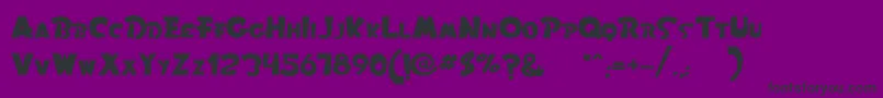 Rom Font – Black Fonts on Purple Background
