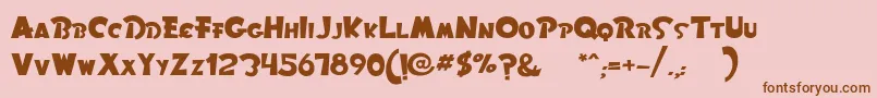 Rom Font – Brown Fonts on Pink Background