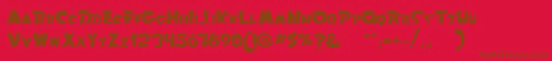 Rom Font – Brown Fonts on Red Background