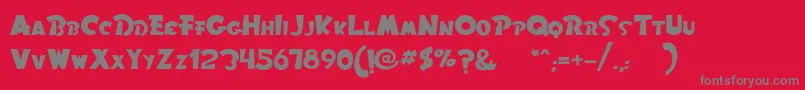 Rom Font – Gray Fonts on Red Background
