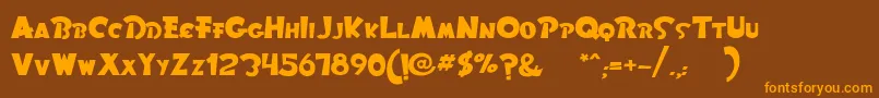 Rom Font – Orange Fonts on Brown Background