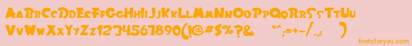 Rom Font – Orange Fonts on Pink Background