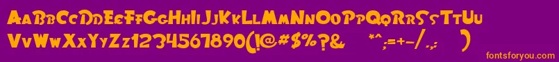 Rom Font – Orange Fonts on Purple Background