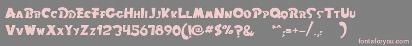 Rom Font – Pink Fonts on Gray Background