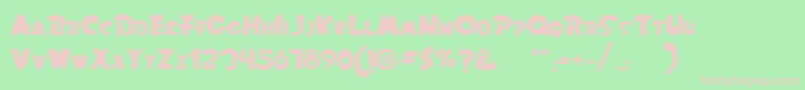 Rom Font – Pink Fonts on Green Background