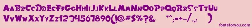 Rom Font – Purple Fonts on Pink Background