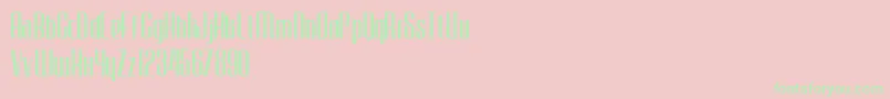 JecrFontLight Font – Green Fonts on Pink Background